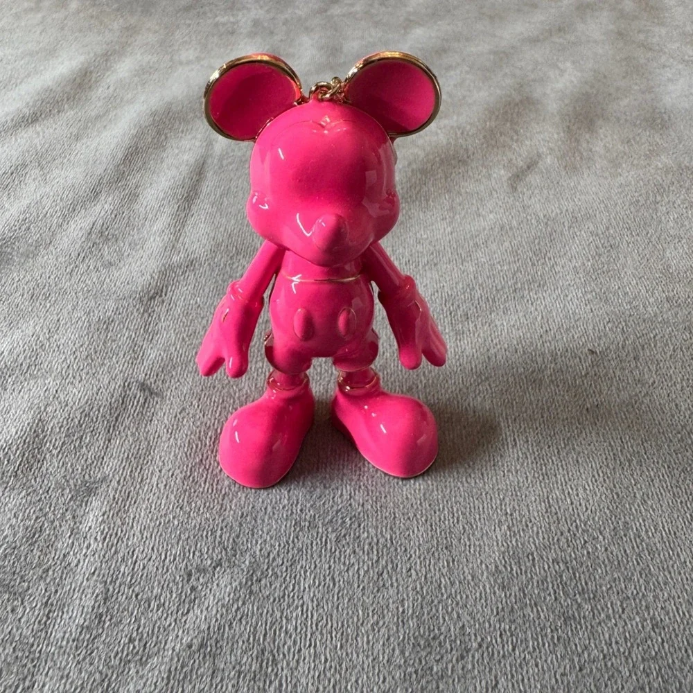 Disney Baublebar Womens Mickey Mouse OS Pink Enamel Bag Charm Barbiecore Pop Art